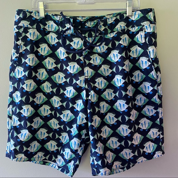 Set of 2 Bonobos Men’s Swim Trunks Blue Green 36